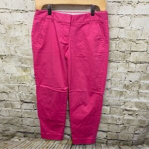 J Crew Hot Pink City Fit Crop Capri Pants